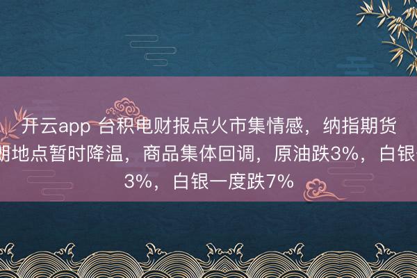开云app 台积电财报点火市集情感，纳指期货转涨，伊朗地点暂时降温，商品集体回调，原油跌3%，<a href=