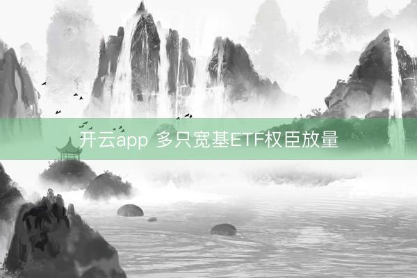 开云app 多只宽基ETF权臣放量