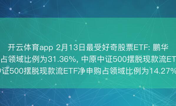开云体育app 2月13日最受好奇股票ETF: 鹏华创业板新动力ETF净申购占领域比例为31.36%， 中原中证500摆脱现款流ETF净申购占领域比例为14.27%(名单)