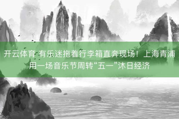 开云体育 有乐迷拖着行李箱直奔现场！上海青浦用一场音乐节周转“五一”沐日经济